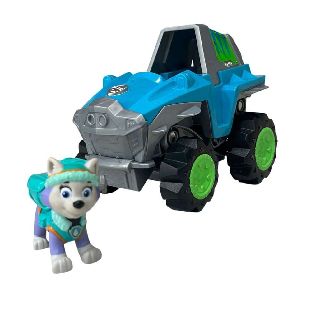 PAW Patrol Dino Rescue Rex Transforming Deluxe Car & Action Pack Everest Figure